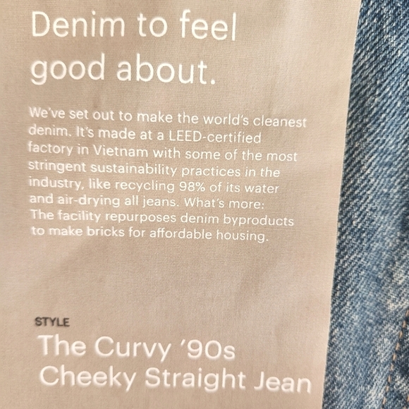 NWT Everlane The Curvy 90s Straight Jean, Size 27 Crop - Picture 10 of 13